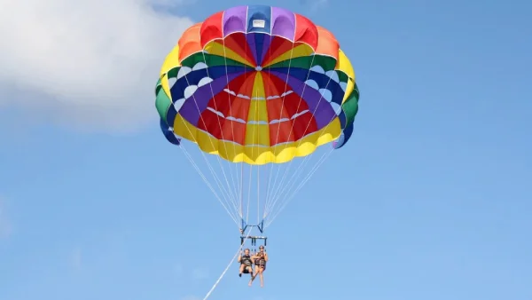 Parasailing activity in Jaisalmer Rajasthan